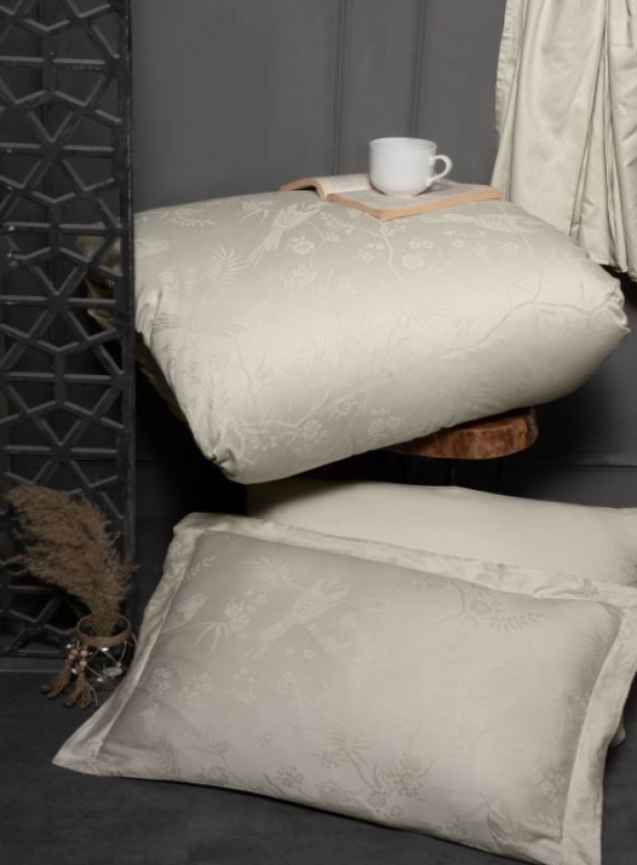 First Choice Stesha Beige постільна білизна сатин жакард евро 200х220 - Зображення 2