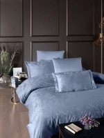 First Choice Stesha Dasty Blue постільна білизна сатин жакард евро 200х220