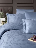 First Choice Stesha Dasty Blue постільна білизна сатин жакард евро 200х220 - Зображення 2