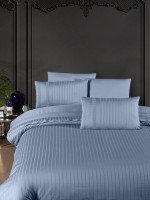 First choice New Trend Dusty Blue deluxe сатин постельное белье евро 200х220