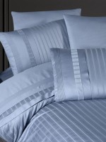 First choice New Trend Dusty Blue deluxe сатин постельное белье евро 200х220 — изображение 2