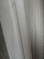 Тюль грек сетка Onthewave серый с стразами Турция — изображение 3