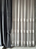 Тюль бамбук Bamboo сірий Туреччина