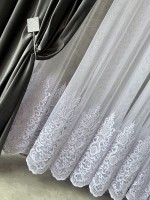 Тюль грек сітка Bridalveil білий Туреччина - Зображення 6