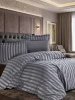Бамбукова постільна білизна Maison D'or Fous Linens Set grey&black 200x220см - Зображення 3