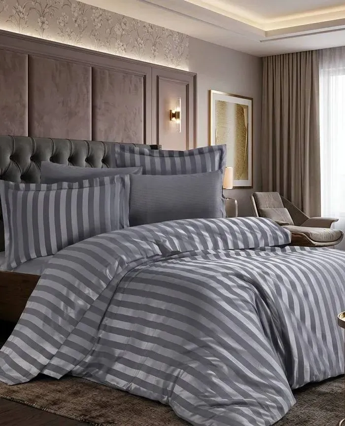 Бамбукова постільна білизна Maison D'or Fous Linens Set grey&black 200x220см - Зображення 3