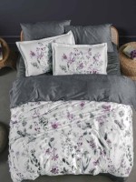 Постельное белье Delcina Grey La Romano premium сатин евро 200х220