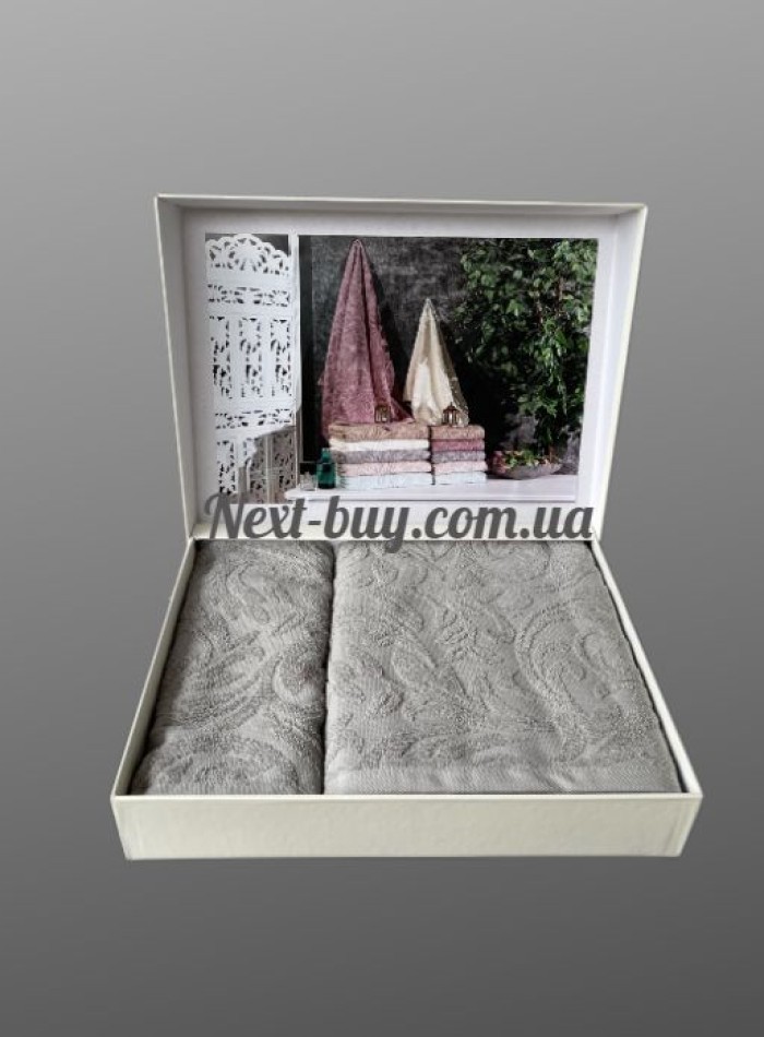 Diamond Sanda grey набор хлопковых полотенец 2шт. — изображение 2