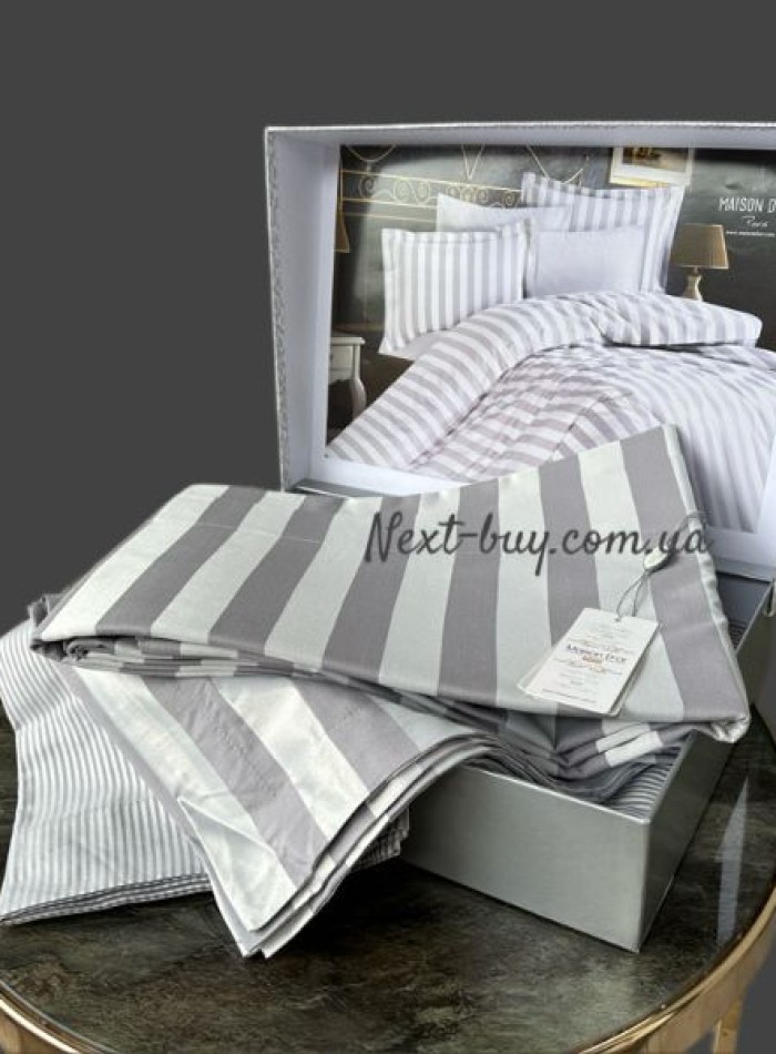Бамбукова постільна білизна Maison D'or Fous Linens Set Antracite 200x220см - Зображення 2