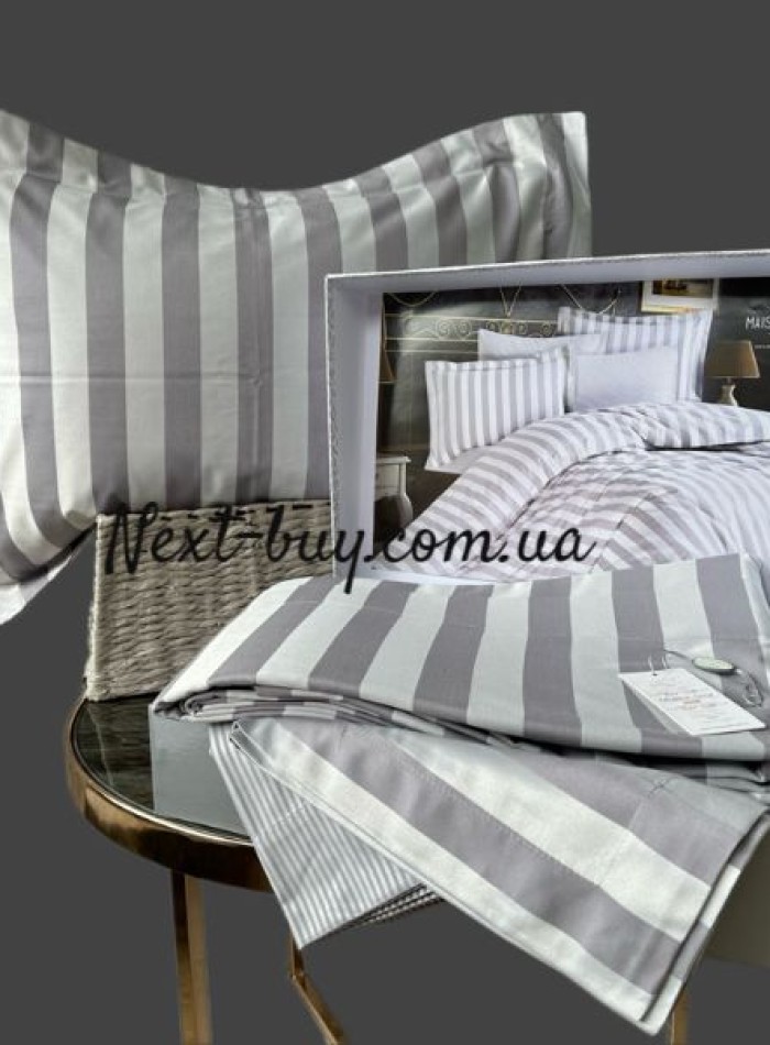 Бамбукова постільна білизна Maison D'or Fous Linens Set Antracite 200x220см - Зображення 3