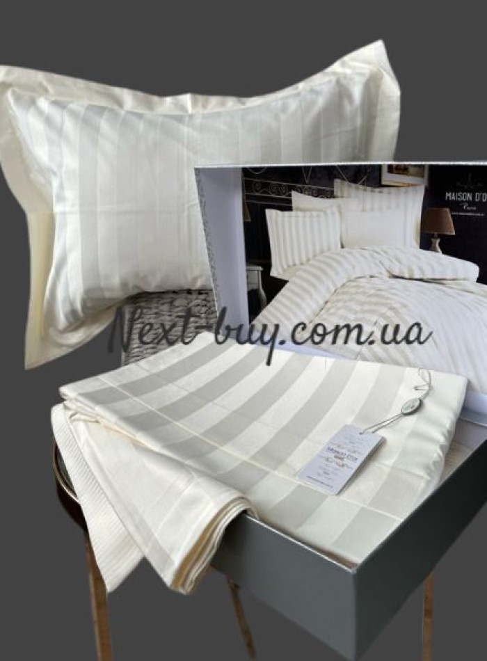 Бамбукова постільна білизна Maison D'or Fous Linens Set Ecru 200x220см - Зображення 2