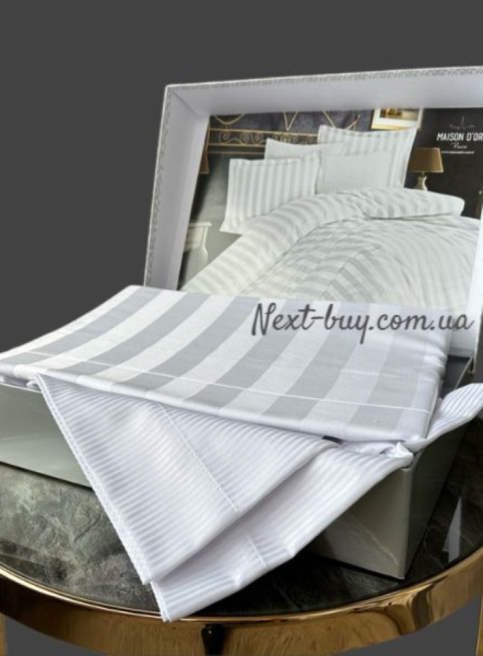 Бамбукова постільна білизна Maison D'or Fous Linens Set White 200x220см - Зображення 2