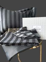 Бамбукова постільна білизна Maison D'or Fous Linens Set grey&black 200x220см - Зображення 2