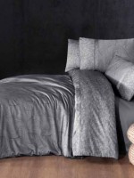 Постільна білизна Nesy Grey La Romano premium сатин евро 200х220