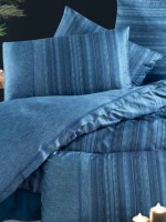 Постільна білизна Talya Blue La Romano premium сатин евро 200х220 - Зображення 2