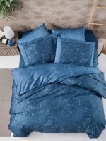Постільна білизна Theron Blue La Romano premium сатин евро 200х220