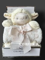 Дитячий плед з м'якою іграшкою Colorful Lamb 100х80