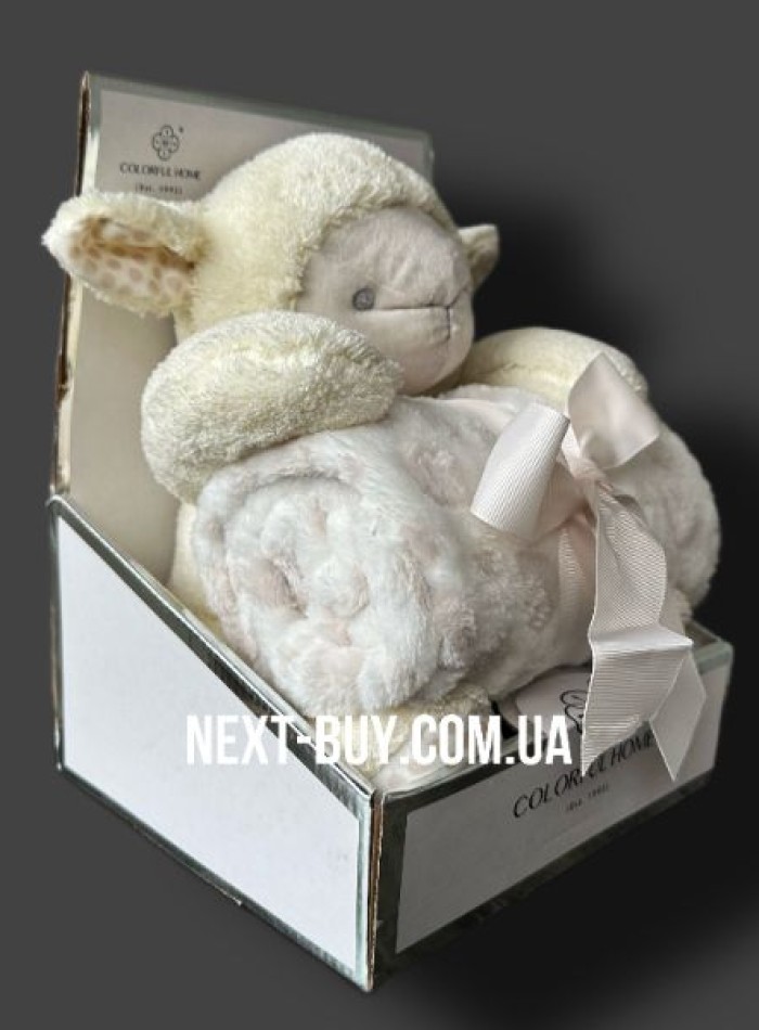Дитячий плед з м'якою іграшкою Colorful Lamb 100х80 - Зображення 2
