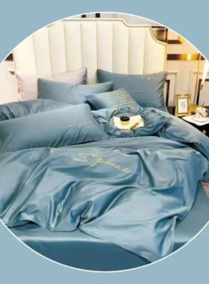 Постільна білизна тенсел Crown Light Blue евро 200х220 - Зображення 3