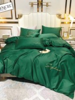 Постельное белье тенсель Crown Malachite Green евро 200х220