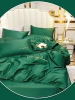 Постельное белье тенсель Crown Malachite Green евро 200х220 — изображение 3
