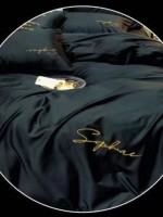 Постільна білизна тенсел Crown Midnight Black евро 200х220 - Зображення 3
