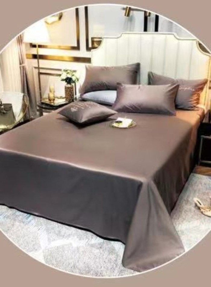 Постельное белье тенсель Crown Silk Coffee евро 200х220 — изображение 2