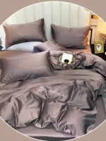 Постельное белье тенсель Crown Silk Coffee евро 200х220 — изображение 3