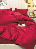 Постільна білизна тенсел Crown Violet Red евро 200х220