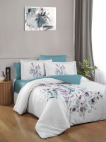 Постільна білизна First choice Sarnia Blue 3D Satin евро 200х220
