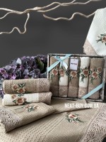 Набор кухонных полотенец Meteor brown 5 шт. 40х60 — изображение 2