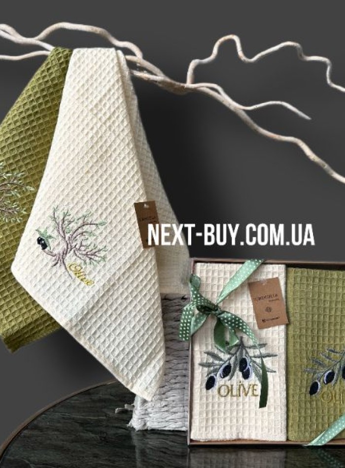 Набір кухонних рушників Lorenzella olive 2шт. 40х60 - Зображення 2