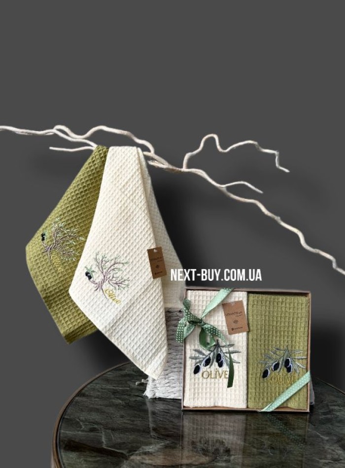 Набір кухонних рушників Lorenzella olive 2шт. 40х60 - Зображення 3