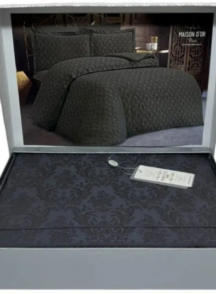 Постельное белье Maison D'or Emerald Antrasit 200x220см бамбук жаккард — изображение 7