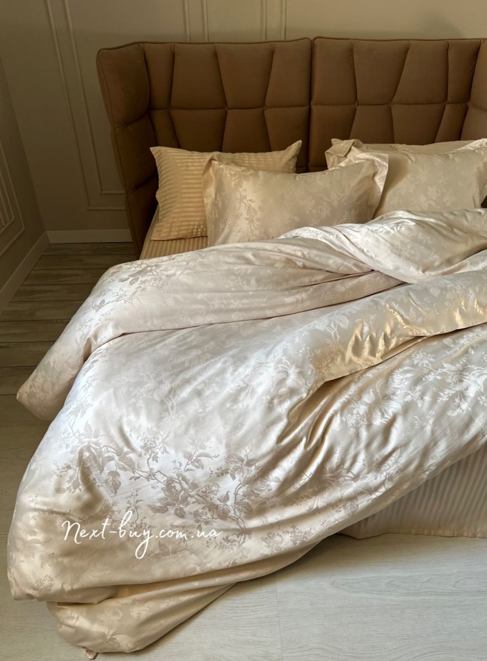 Постільна білизна Maison D'or Ruby Beige 200x220см бамбук жаккард - Зображення 2