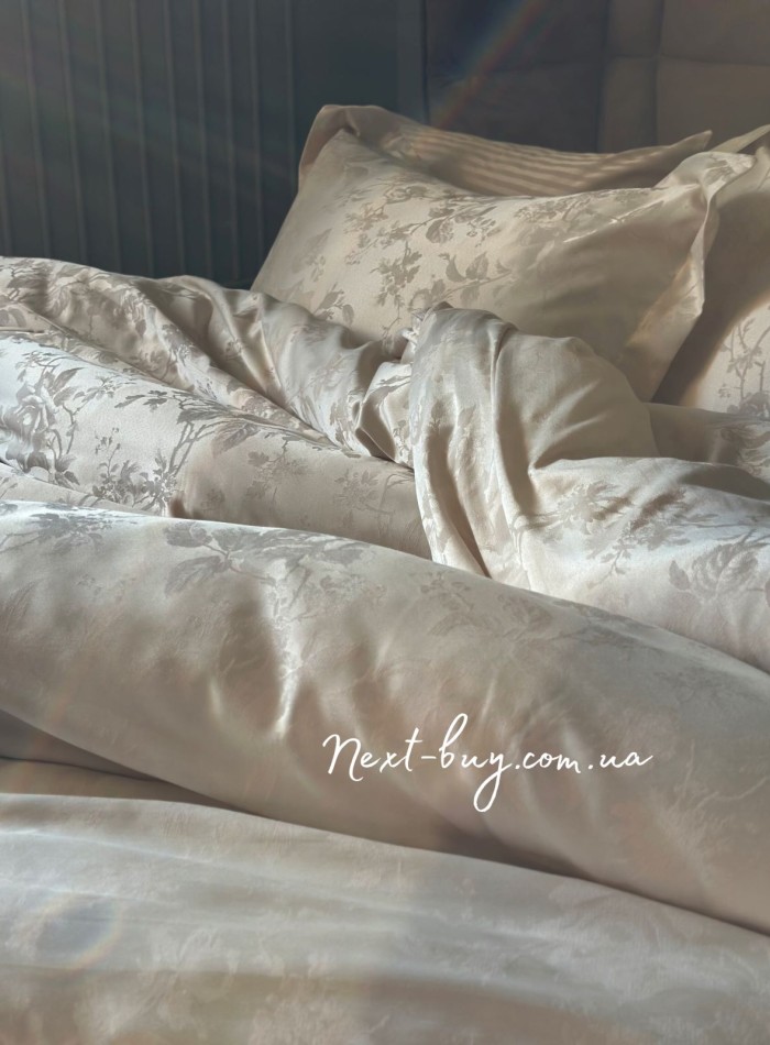 Постільна білизна Maison D'or Ruby Beige 200x220см бамбук жаккард - Зображення 7