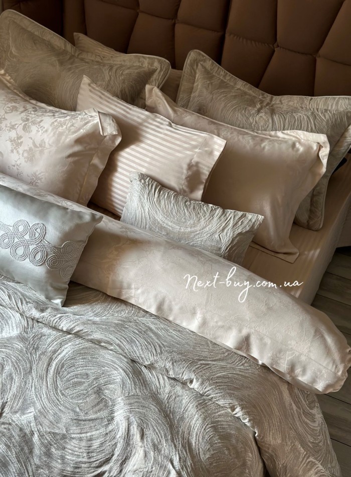 Постільна білизна Maison D'or Ruby Beige 200x220см бамбук жаккард - Зображення 6