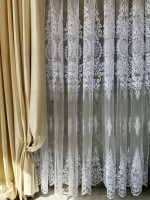 Тюль грек сетка Chaplets белый Турция