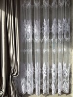 Тюль грек сітка Candlesticks білий Туреччина