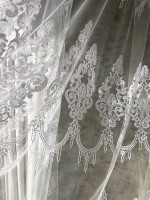 Тюль грек сітка Candlesticks білий Туреччина - Зображення 5