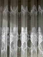 Тюль грек сітка Candlesticks білий Туреччина - Зображення 3