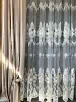 Тюль грек сітка Candlesticks кремовий Туреччина