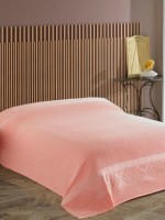 Махрове простирадло-покривало Gulcan Lively somon євро 200X220 бавовна - Зображення 5
