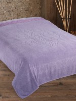 Махрове простирадло-покривало LuiSa Pink leylac євро 200X220 бавовна - Зображення 7