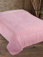 Махрове простирадло-покривало LuiSa Pink rose євро 200X220 бавовна - Зображення 6
