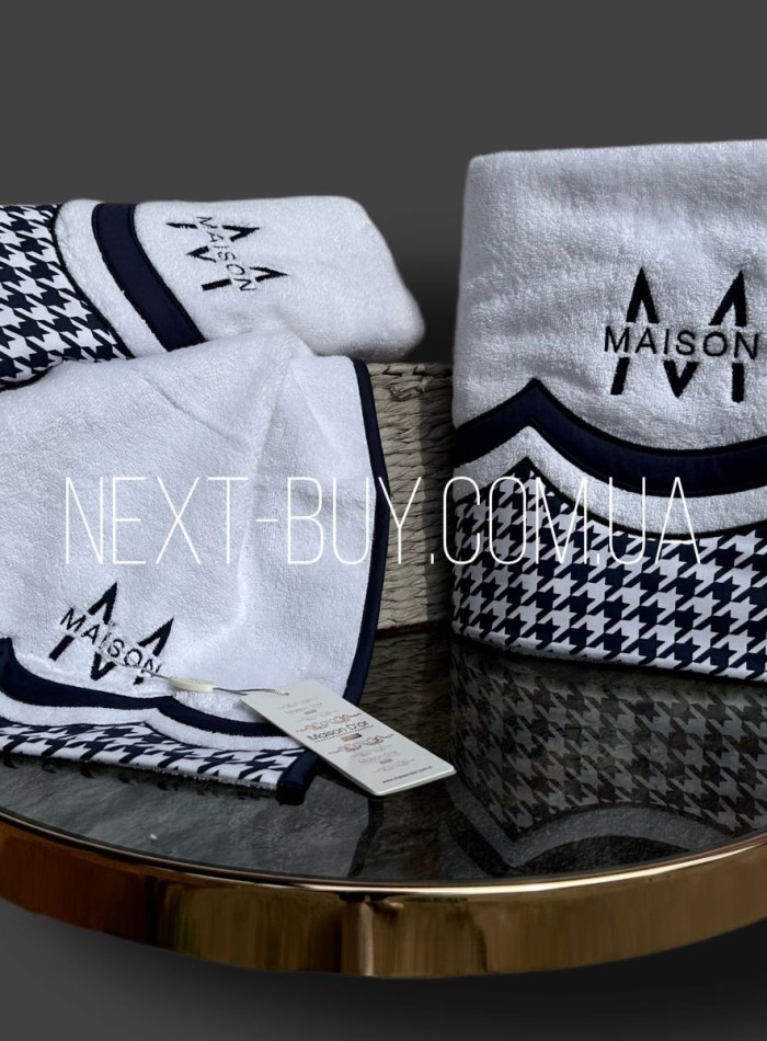 Набір рушників Maison Dor Lowes 3шт. махра синій - Зображення 2