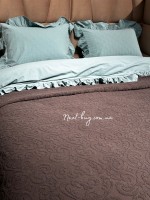 Махрове простирадло-покривало Gulcan Lovely brown євро 200X220 бавовна - Зображення 6
