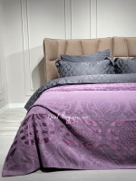 Махрове простирадло-покривало Gulcan Cornely leylac євро 200X220 бавовна - Зображення 3