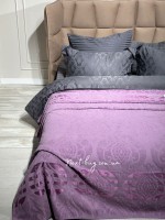 Махрове простирадло-покривало Gulcan Cornely leylac євро 200X220 бавовна