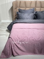 Махрове простирадло-покривало Gulcan Ester lilac євро 200X220 бавовна